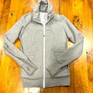 Rare Lululemon Grey Zip-Up Sweatshirt Size 8